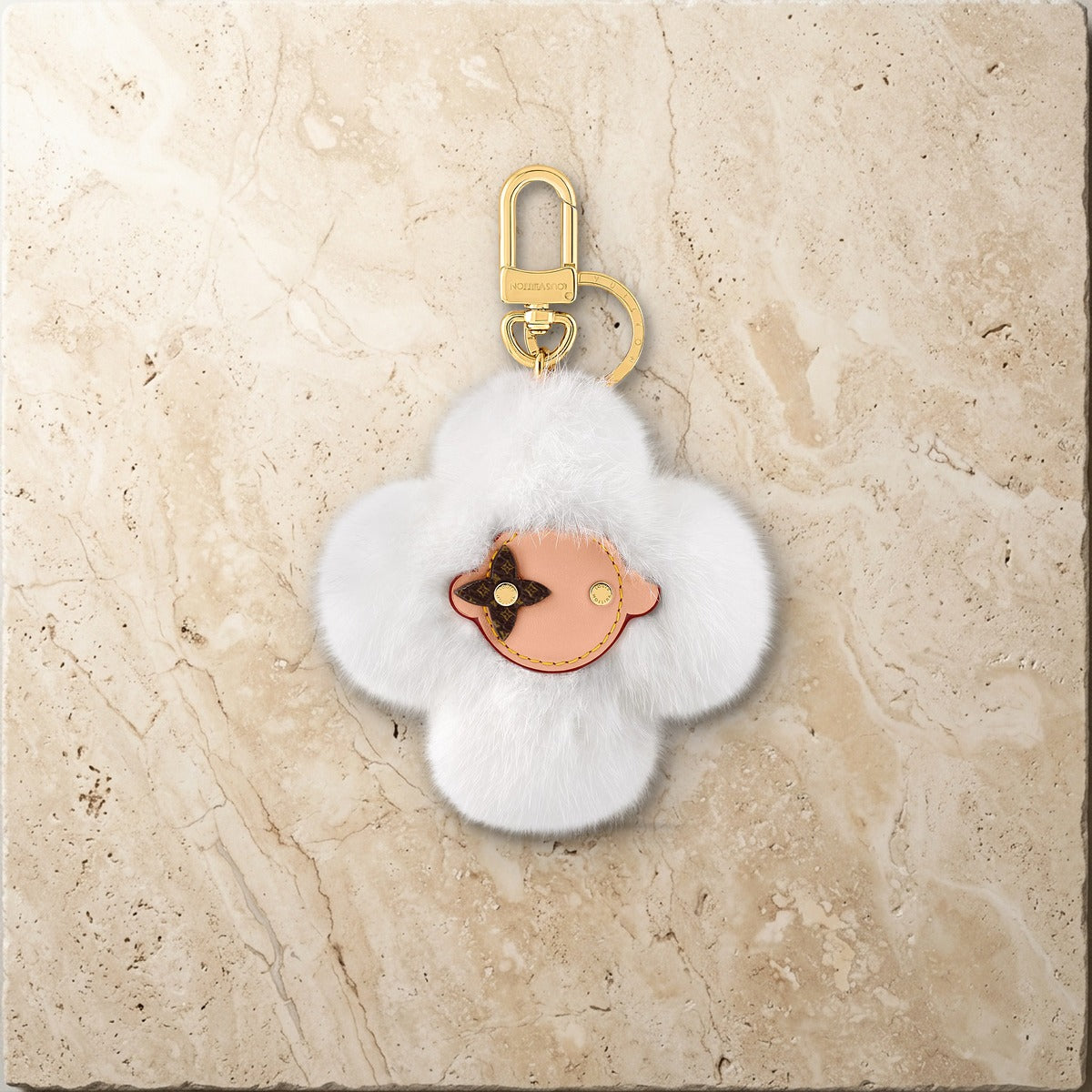 Vivienne Fur Bag Charm - Luxury Leather Bag Charm | Eluxsic
