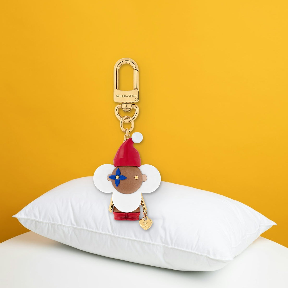 Vivienne Xmas Bag Charm And Key Holder - In-Hand Scale View | Eluxsic Luxury Charm