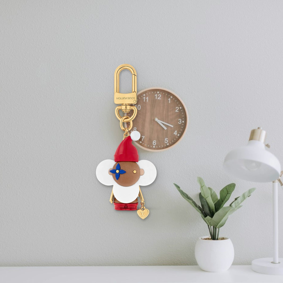 Vivienne Xmas Bag Charm And Key Holder - Everyday Carry Flatlay | Eluxsic Luxury Charm