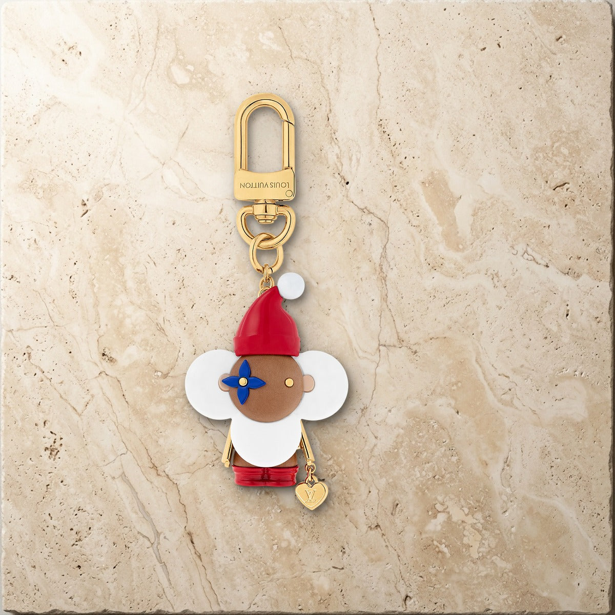 Vivienne Xmas Bag Charm And Key Holder - Luxury Leather Bag Charm | Eluxsic
