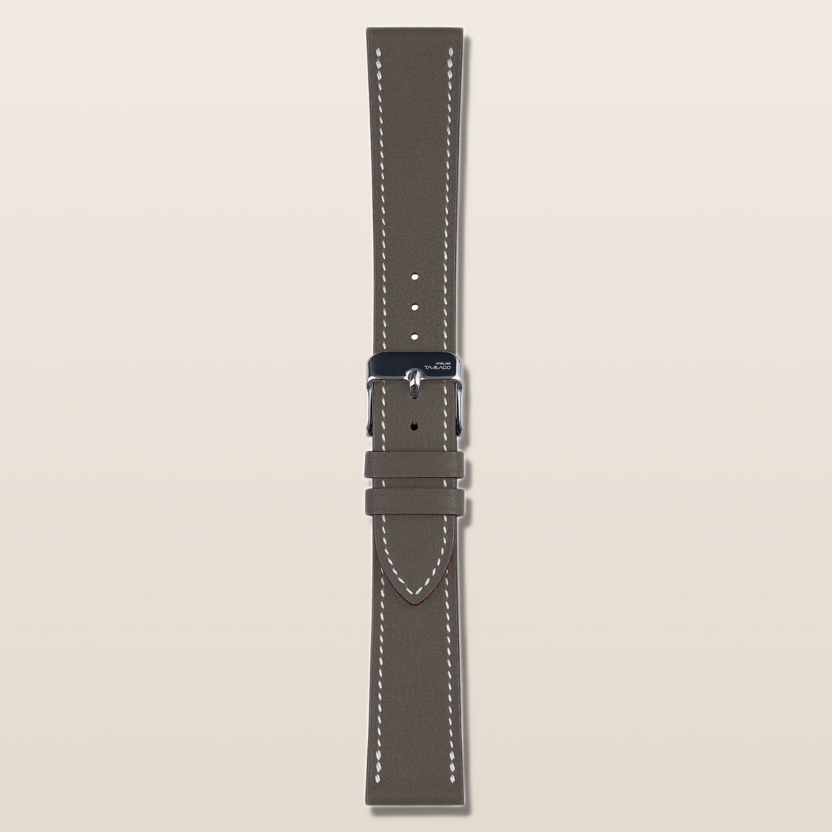 Smooth Nappa Calfskin Watch Strap-Etain - Detail View